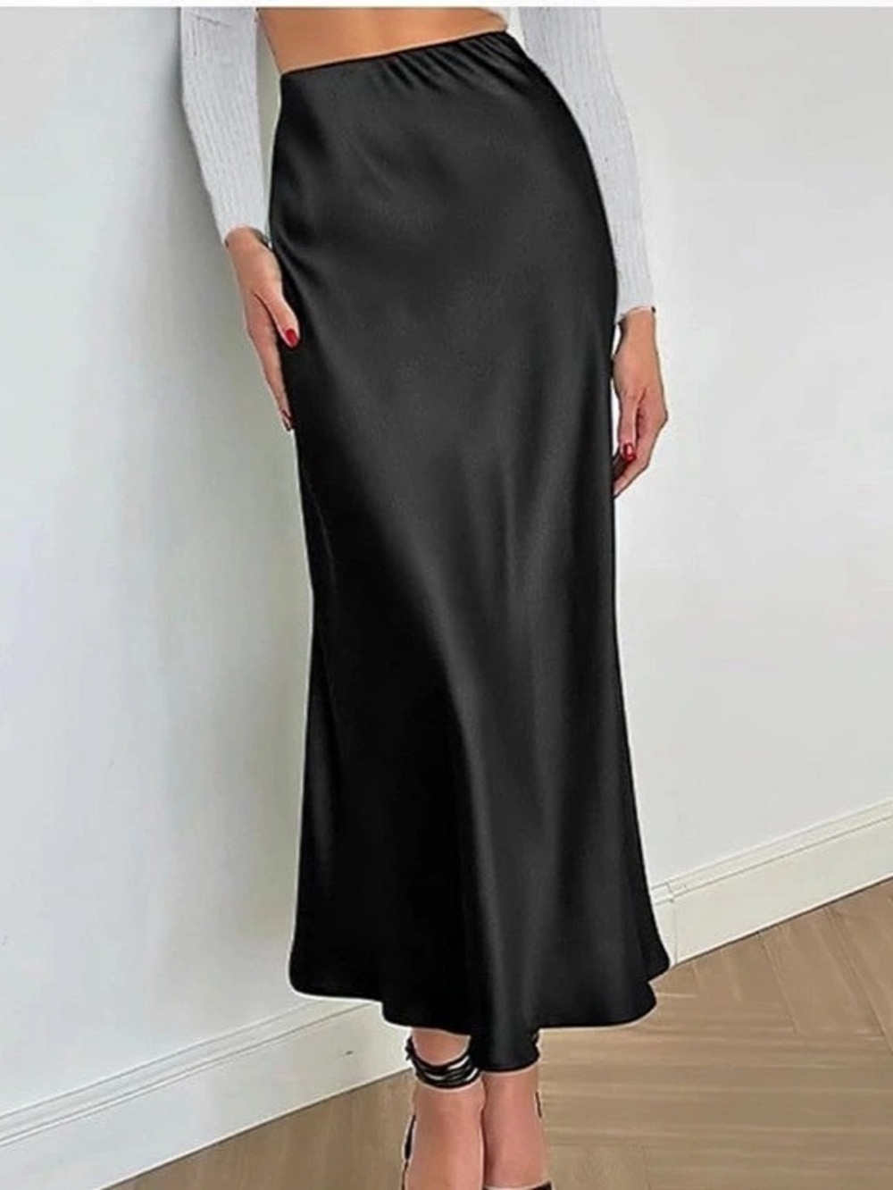 🌎 Zar Satin Midi Skirt 20